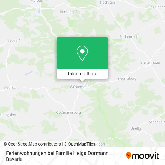 Карта Ferienwohnungen bei Familie Helga Dormann