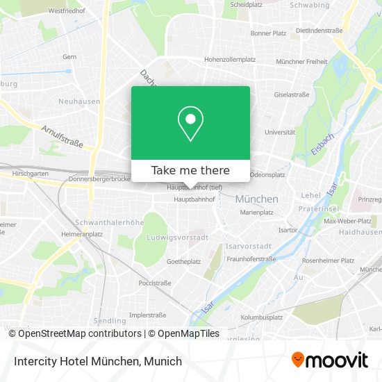 Intercity Hotel München map