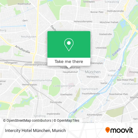 Карта Intercity Hotel München