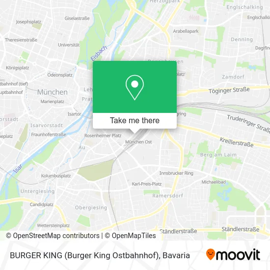 Карта BURGER KING (Burger King Ostbahnhof)