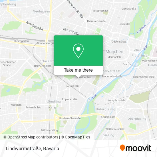 Карта Lindwurmstraße