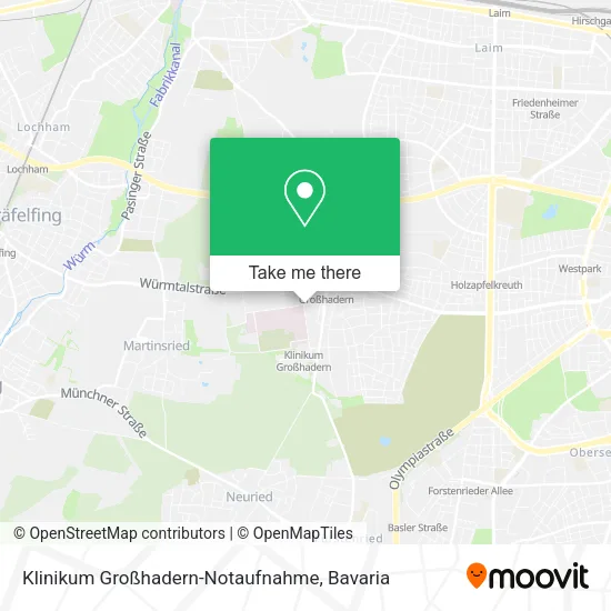 Карта Klinikum Großhadern-Notaufnahme