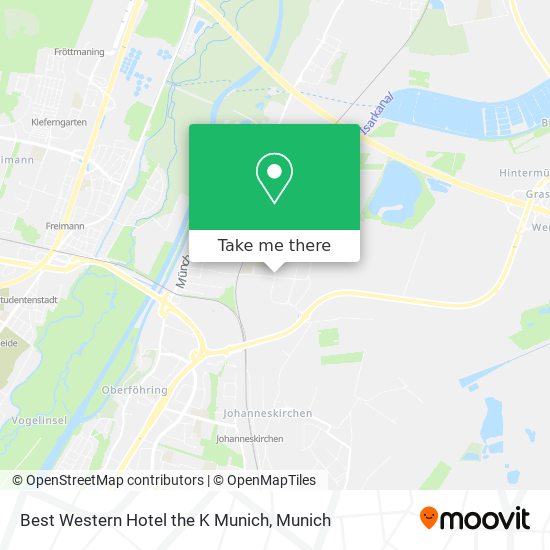 Best Western Hotel the K Munich map