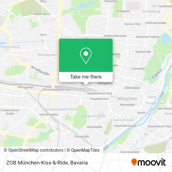 Карта ZOB München-Kiss-&-Ride