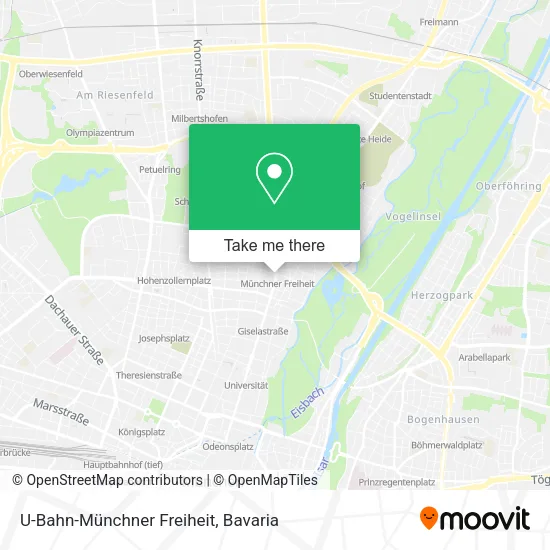 Карта U-Bahn-Münchner Freiheit