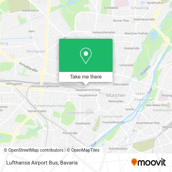 Карта Lufthansa Airport Bus