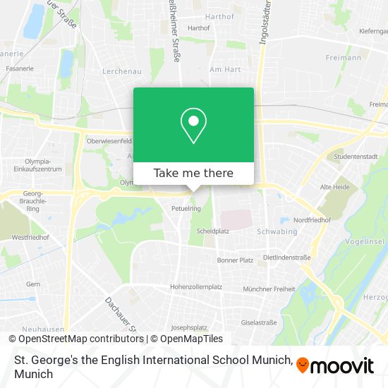 St. George's the English International School Munich map