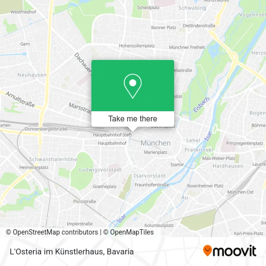 Карта L'Osteria im Künstlerhaus