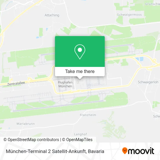 Карта München-Terminal 2 Satellit-Ankunft