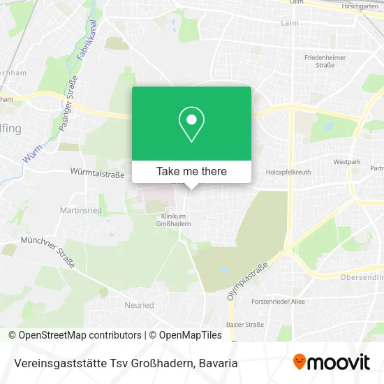 Карта Vereinsgaststätte Tsv Großhadern