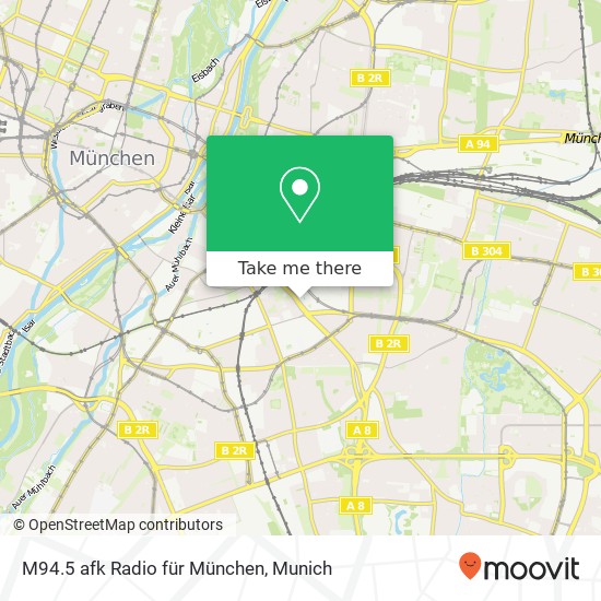 Карта M94.5 afk Radio für München