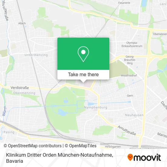 Карта Klinikum Dritter Orden München-Notaufnahme