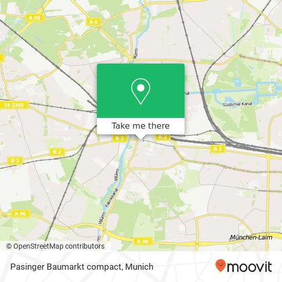 Pasinger Baumarkt compact map