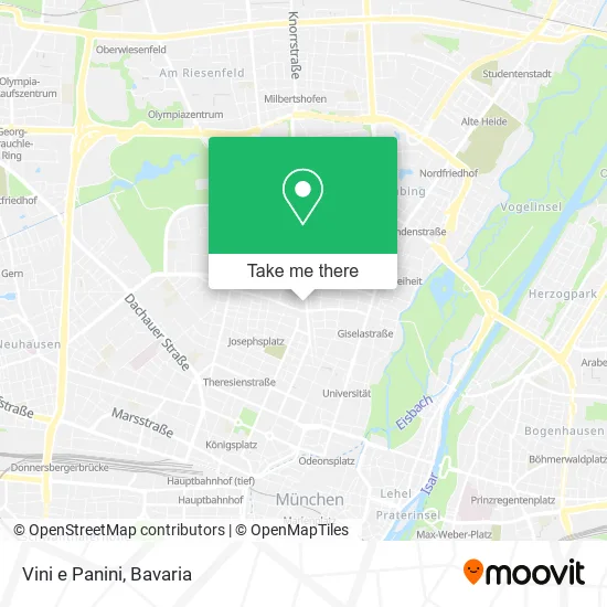 Карта Vini e Panini