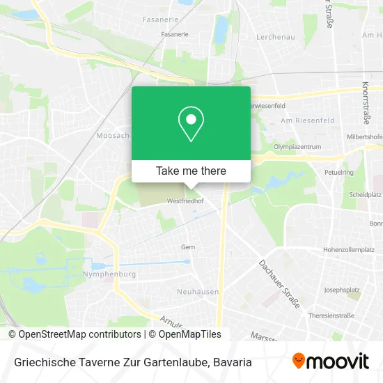 Карта Griechische Taverne Zur Gartenlaube