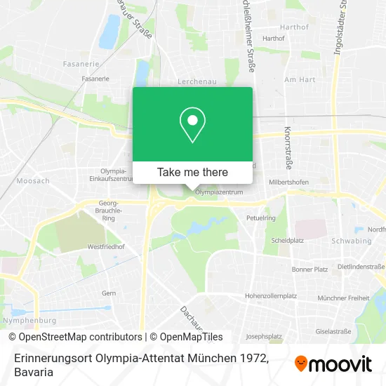 Карта Erinnerungsort Olympia-Attentat München 1972