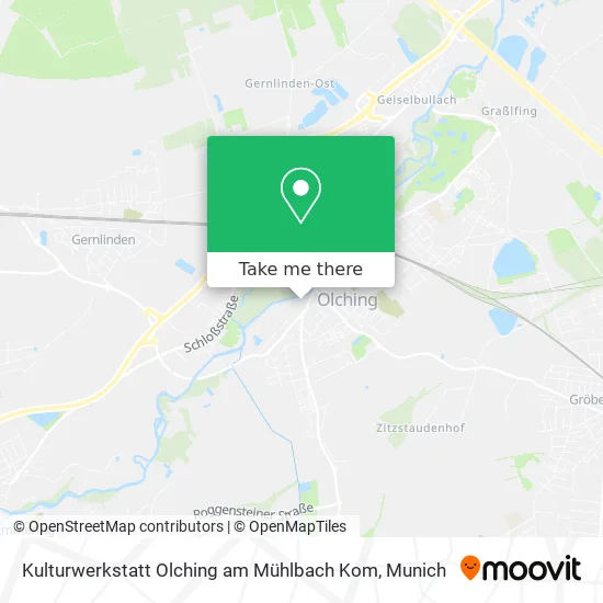 Карта Kulturwerkstatt Olching am Mühlbach Kom