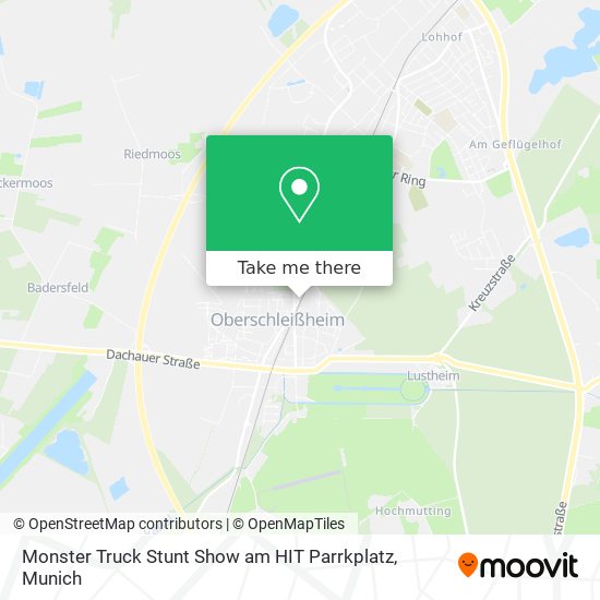 Monster Truck Stunt Show am HIT Parrkplatz map