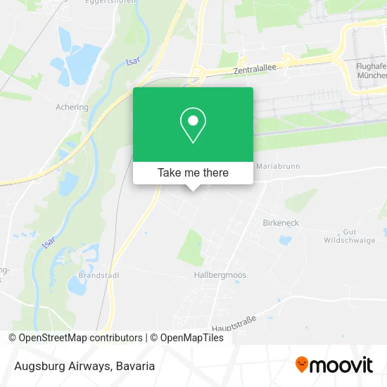 Карта Augsburg Airways