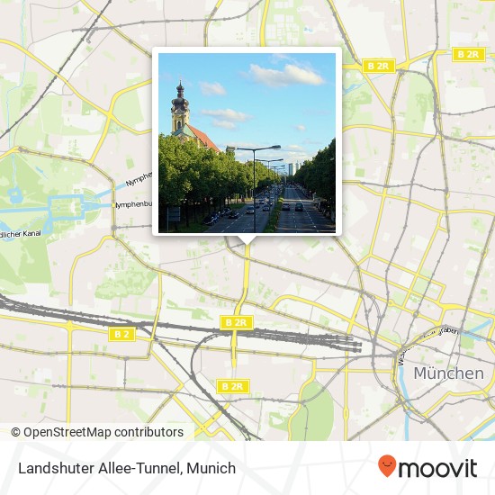 Landshuter Allee-Tunnel map