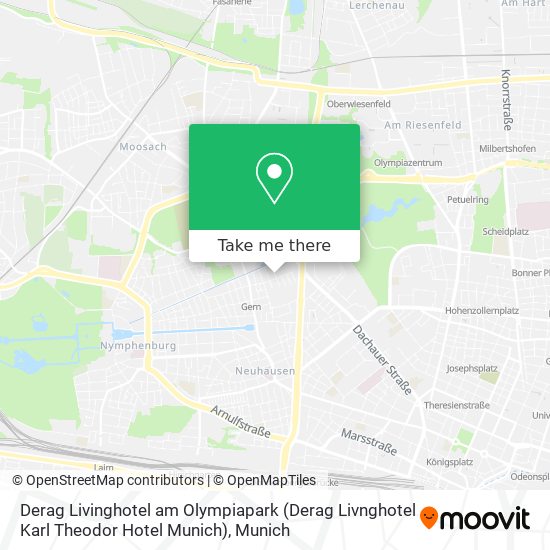 Derag Livinghotel am Olympiapark (Derag Livnghotel Karl Theodor Hotel Munich) map