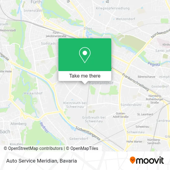 Auto Service Meridian map