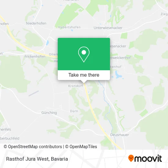 Rasthof Jura West map