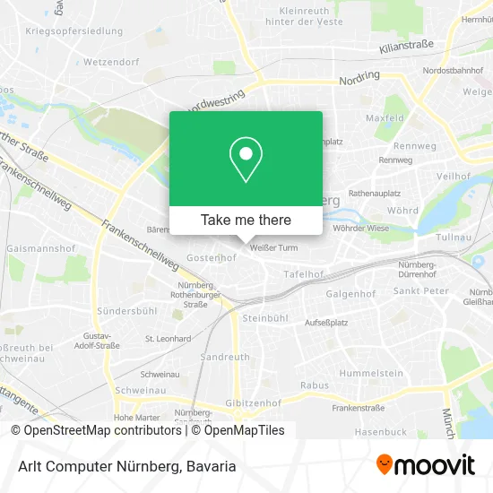 Arlt Computer Nürnberg map