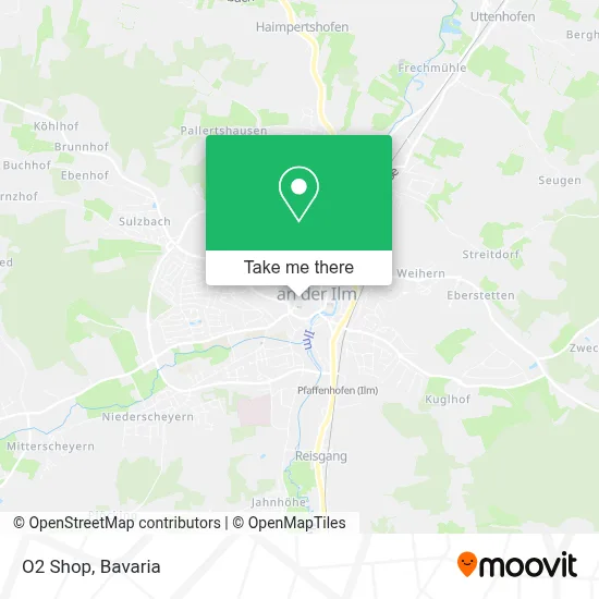 O2 Shop map