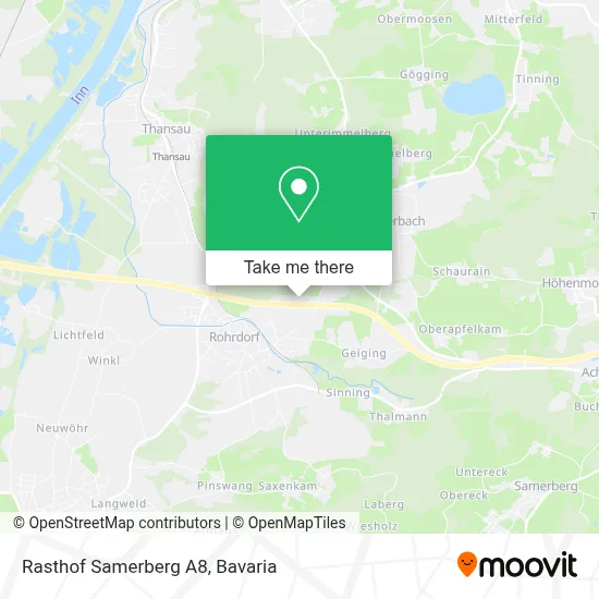 Rasthof Samerberg A8 map