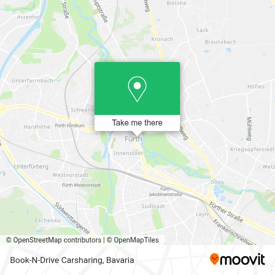 Book-N-Drive Carsharing map