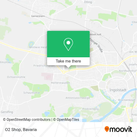 O2 Shop map
