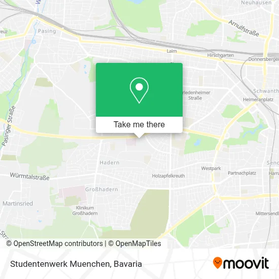 Studentenwerk Muenchen map