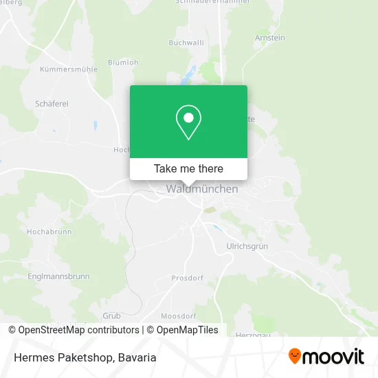 Hermes Paketshop map