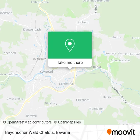 Bayerischer Wald Chalets map