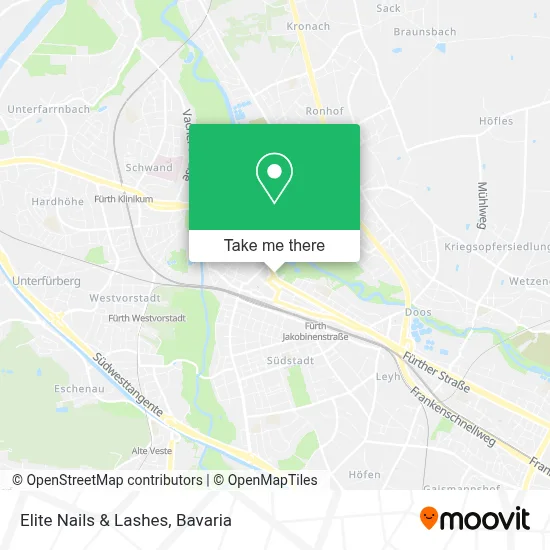 Elite Nails & Lashes map