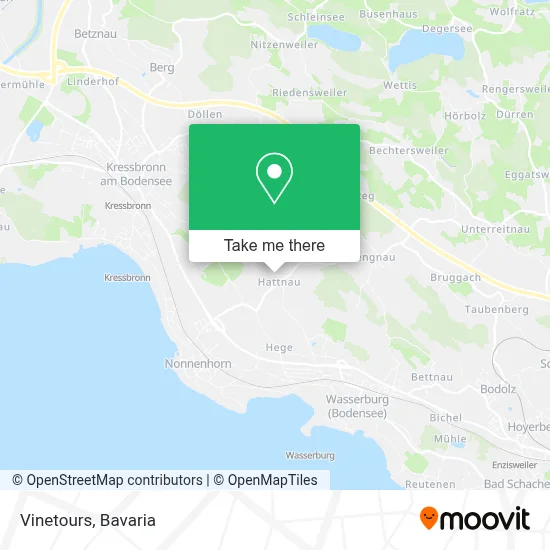Vinetours map