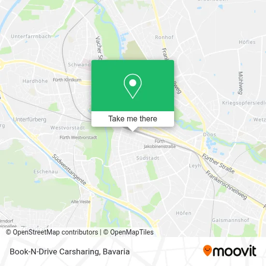 Book-N-Drive Carsharing map