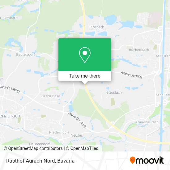 Rasthof Aurach Nord map
