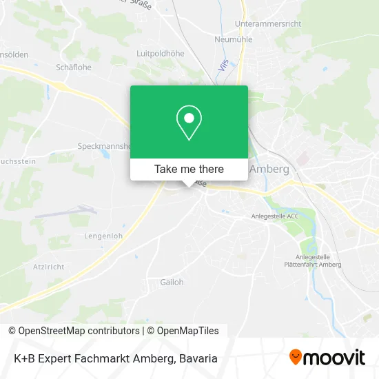 K+B Expert Fachmarkt Amberg map