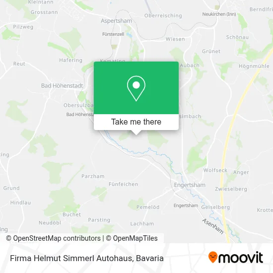 Firma Helmut Simmerl Autohaus map