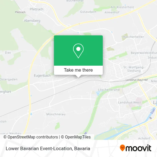 Lower Bavarian Event-Location map