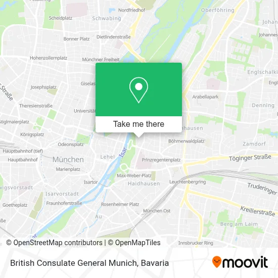 British Consulate General Munich map