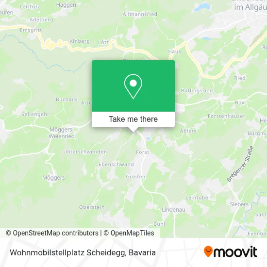 Wohnmobilstellplatz Scheidegg map
