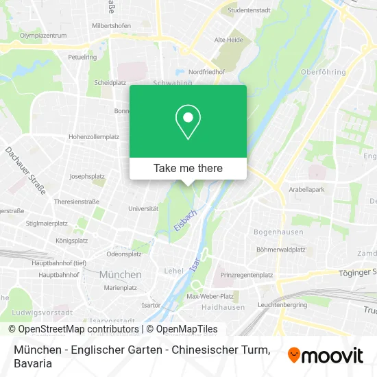 München - Englischer Garten - Chinesischer Turm map