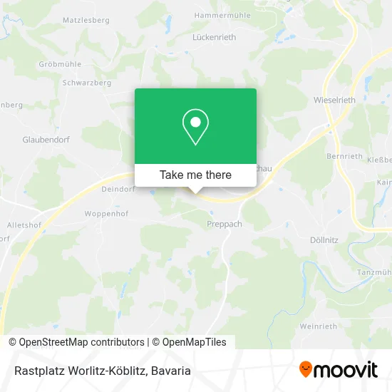 Rastplatz Worlitz-Köblitz map