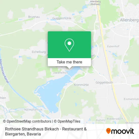 Rothsee Strandhaus Birkach - Restaurant & Biergarten map