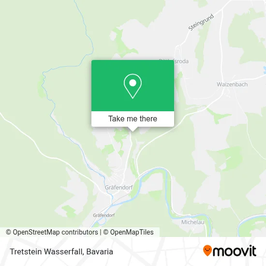 Tretstein Wasserfall map