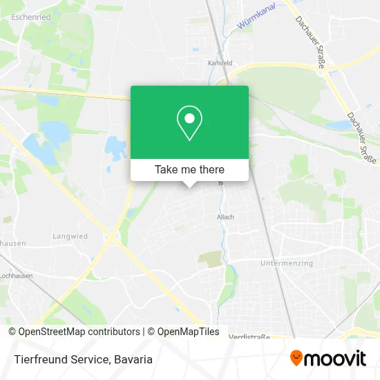 Tierfreund Service map