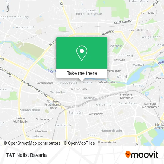 T&T Nails map